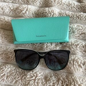 Tiffany & Co. Black Sunglasses with Turquoise Case